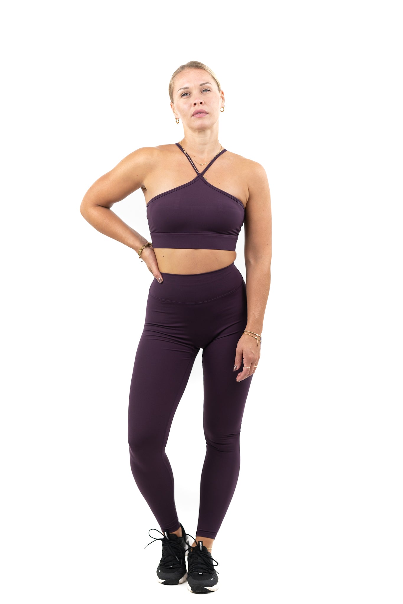 Curve Sculpt Tight Cropped Length -  Eggplant