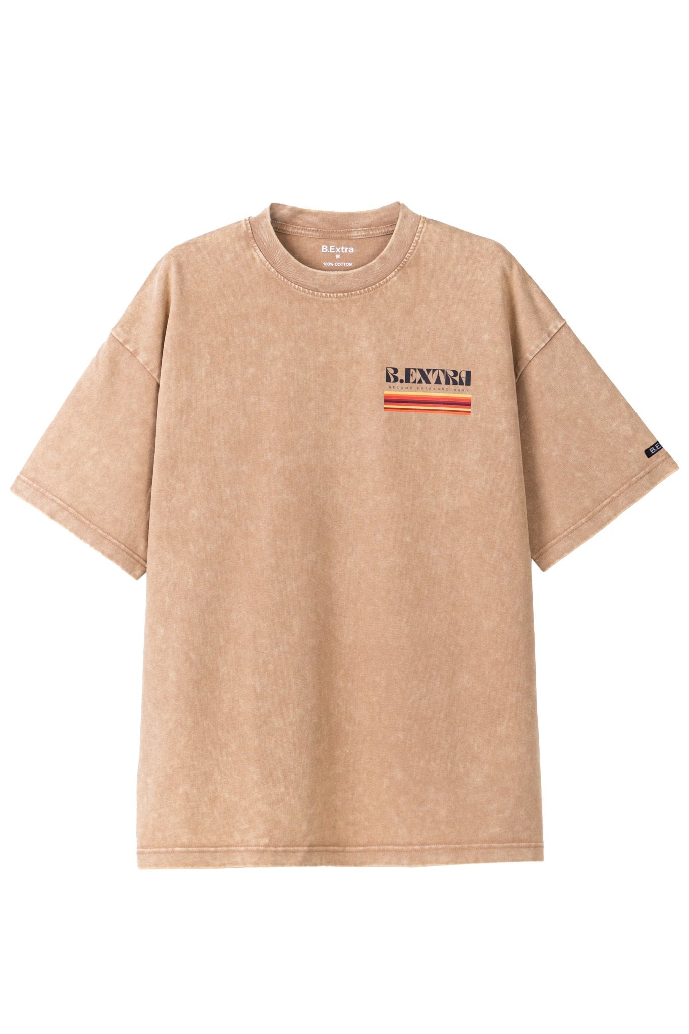 Acid Wash T shirt - Camel Wash