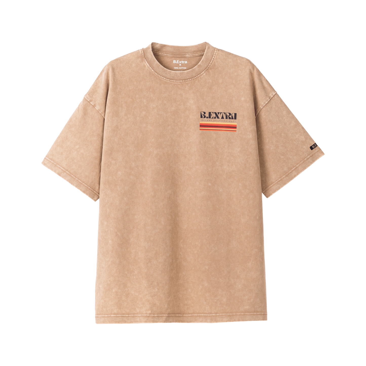 Acid Wash T shirt - Camel Wash