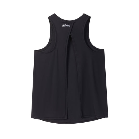 Open Back Tank Top - Black