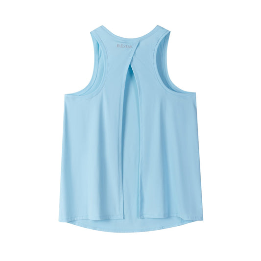 Open Back Tank Top - Airy Blue