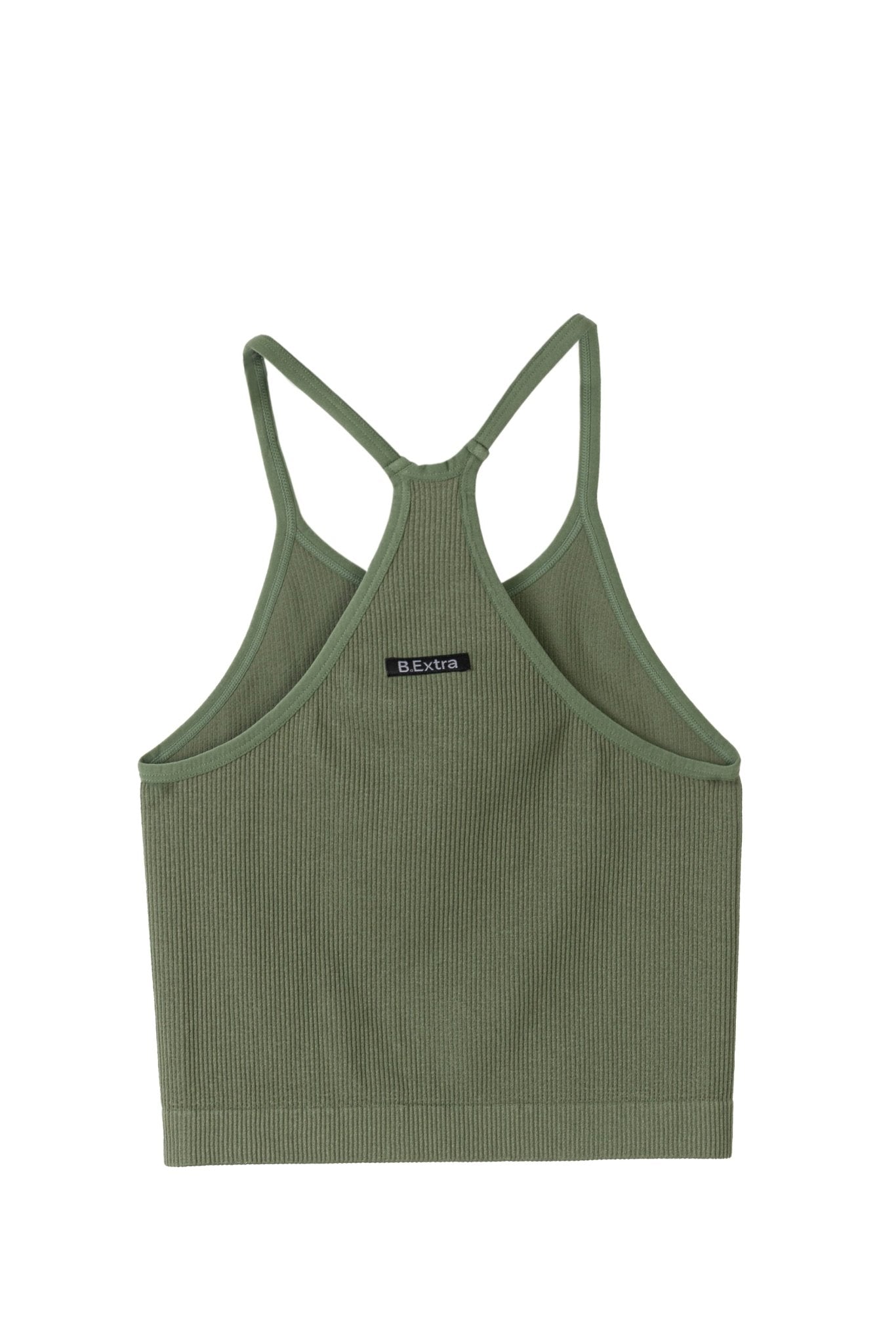 Ribbed Crop Top - Army Green