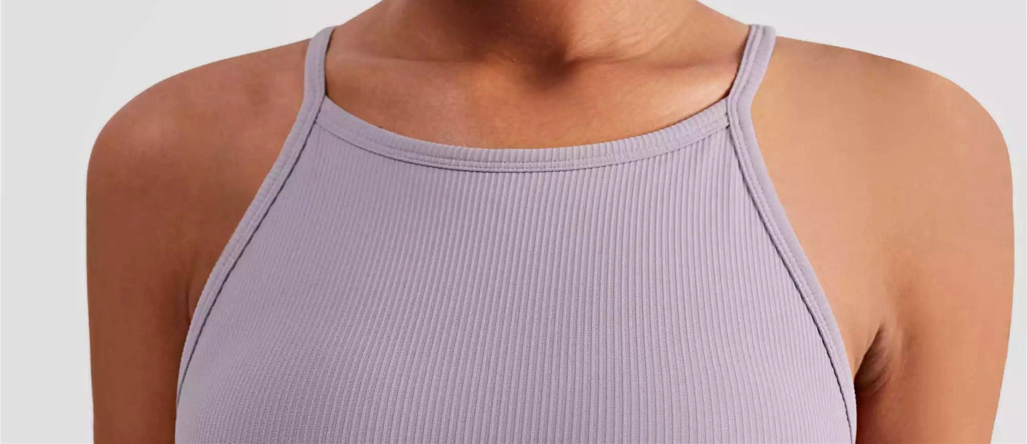 Ready & Ribbed Sports Bras Lilac Grey